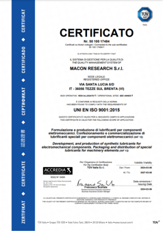 CERTIFICATI MACON ISO 9001 pag.1