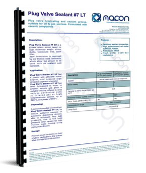 plug valve sealant 7 data sheet